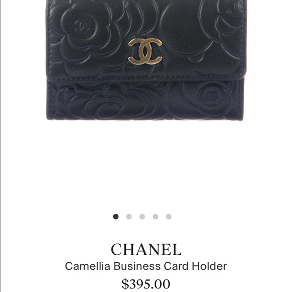 CHANEL Handbags - 🆘Chanel sevruga camellia emboss wallet tri fold